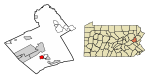 Carbon County Pennsylvania Incorporated and Unincorporated areas Lehighton Highlighted